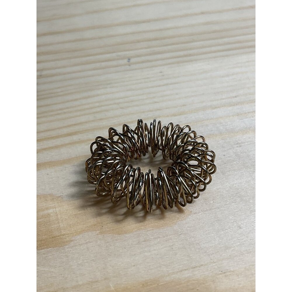 Adjustable Copper Acupressure Ring For Finger Stress Relief & Circulation Therap